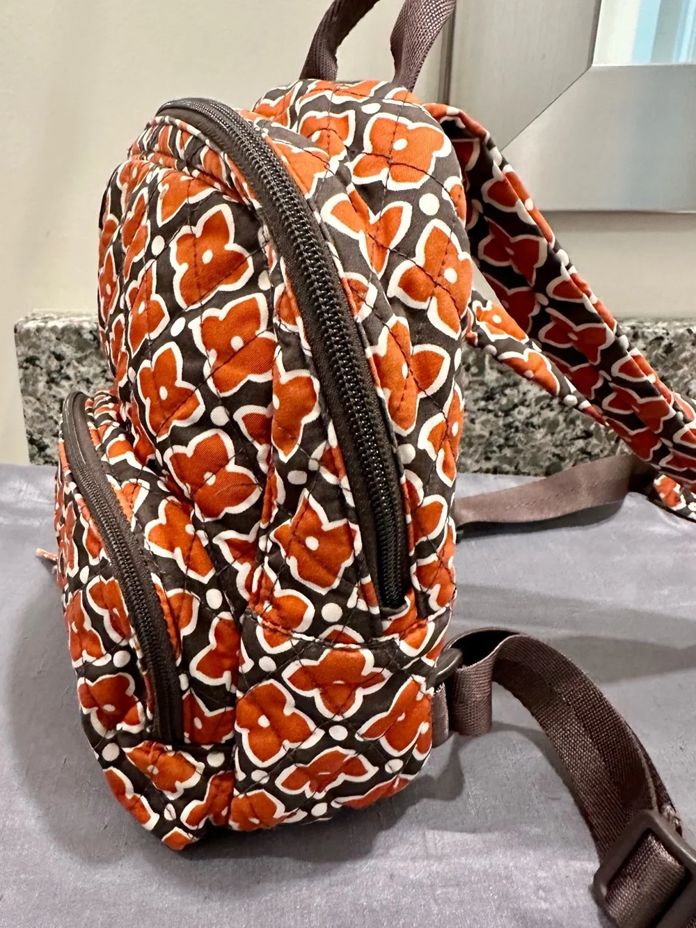 Vera Bradley Quilted Cotton Mini Banbury Backpack - Moorish Pattern